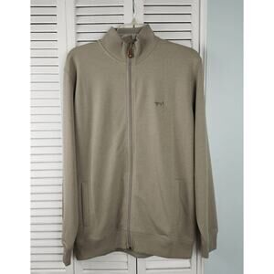 Coastal Cotton Zip Jacket M Beige Fleece NWT $90 MSRP